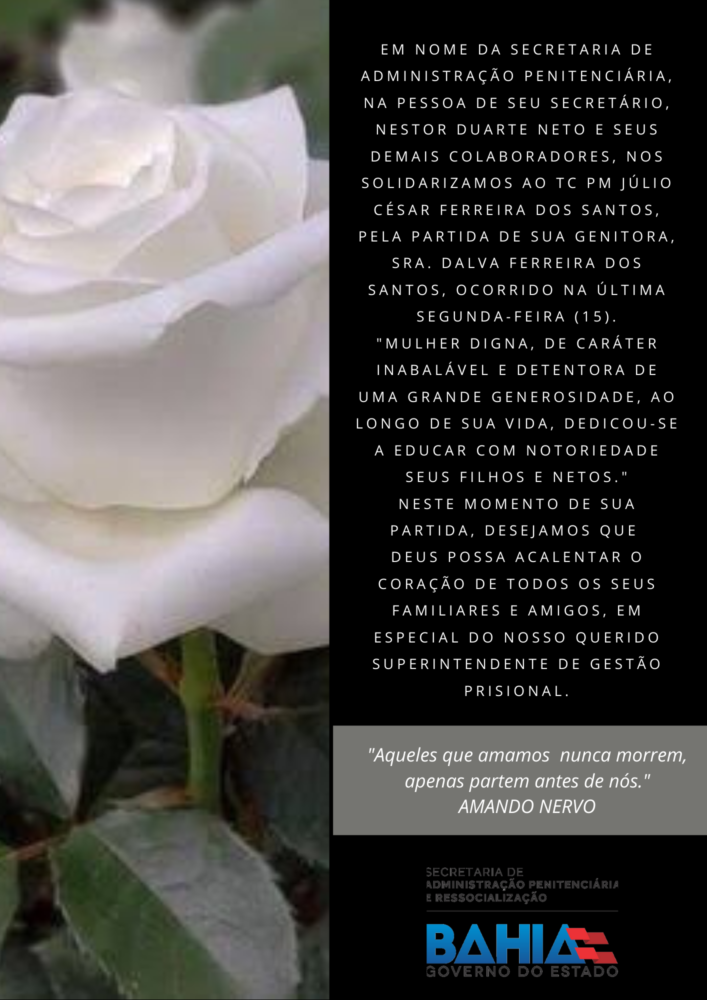NOTA DE PESAR