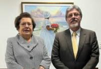 A Exmª Srª Procuradora Geral de Justiça Drª Norma Cavalcanti, Recebeu a visita do Secretário Dr. José Antônio Maia