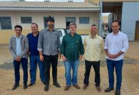 Secretário José Antonio Maia Gonçalves com a sua equipe técnica, visita as obras do Conjunto Penal de Irecê. 