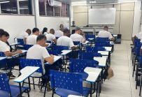 Candidatos do Curso de Formação da Polícia Penal realizaram a prova objetiva. 