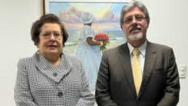 A Exmª Srª Procuradora Geral de Justiça Drª Norma Cavalcanti, Recebeu a visita do Secretário Dr. José Antônio Maia