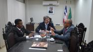 O Secretário recebe o o Juiz Titular da 1ª Vara Crime de Execução Penal