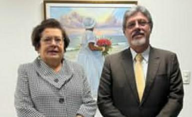 A Exmª Srª Procuradora Geral de Justiça Drª Norma Cavalcanti, Recebeu a visita do Secretário Dr. José Antônio Maia