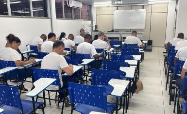 Candidatos do Curso de Formação da Polícia Penal realizaram a prova objetiva.