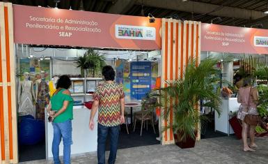 Estande da Seap na Fenagro tem materiais produzidos nas unidades prisionais